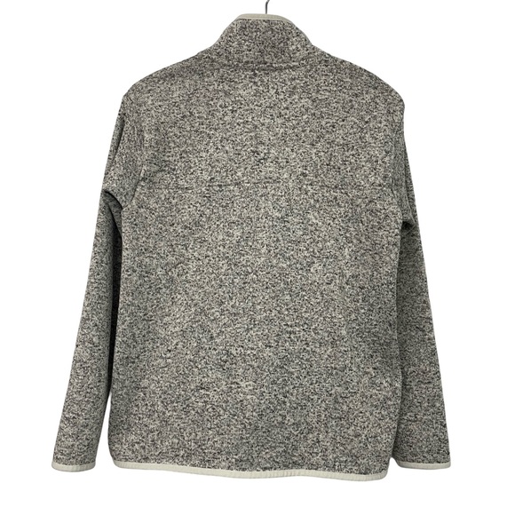 [🛍️2for$20🛍️ [m] EDDIE BAUER snap pullover fleece sweater heather grey - Picture 4 of 7